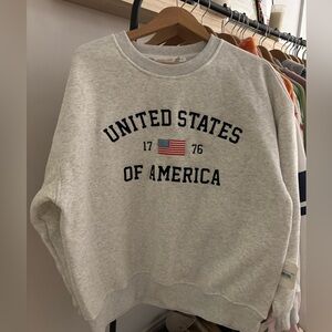 Altar’d State Gray USA Sweatshirt
